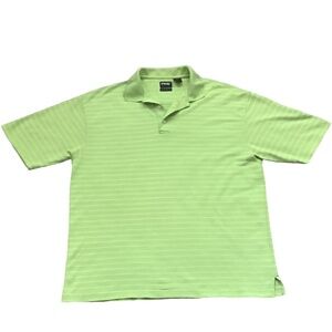 Ping Men’s Golf Polo Shirt Dry Fiber Dynamics Striped Lime Green XL